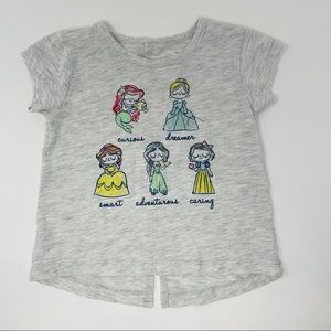 DISNEY PRINCESS gray girls 2T top